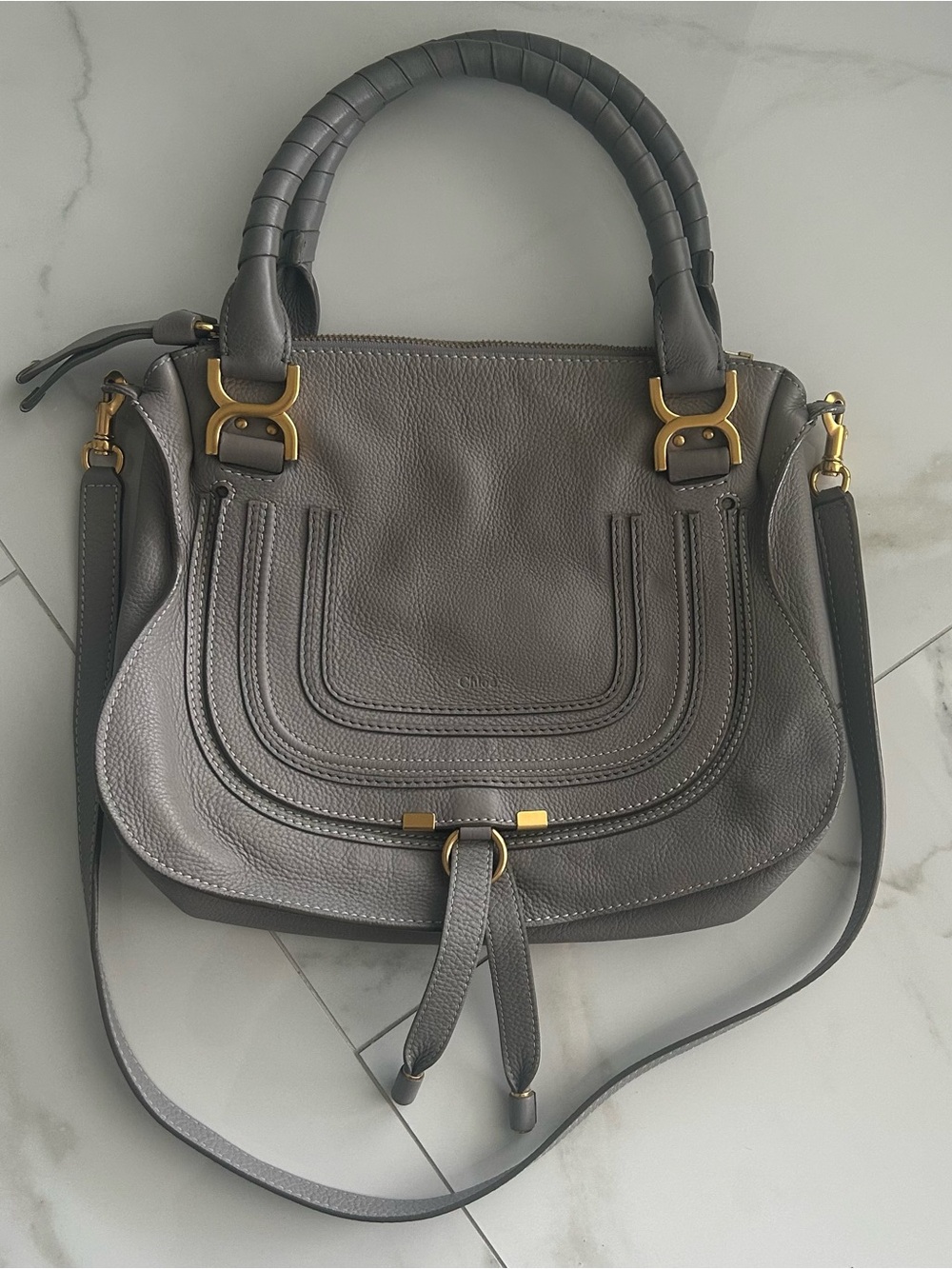 Chloe Marcie Bag in Grained Leather